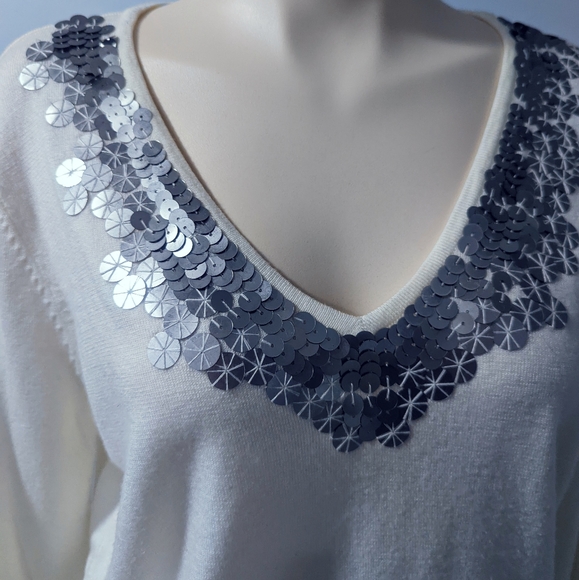 🎀| Laura | Sequin V Neck Sweater | XL - Picture 3 of 8